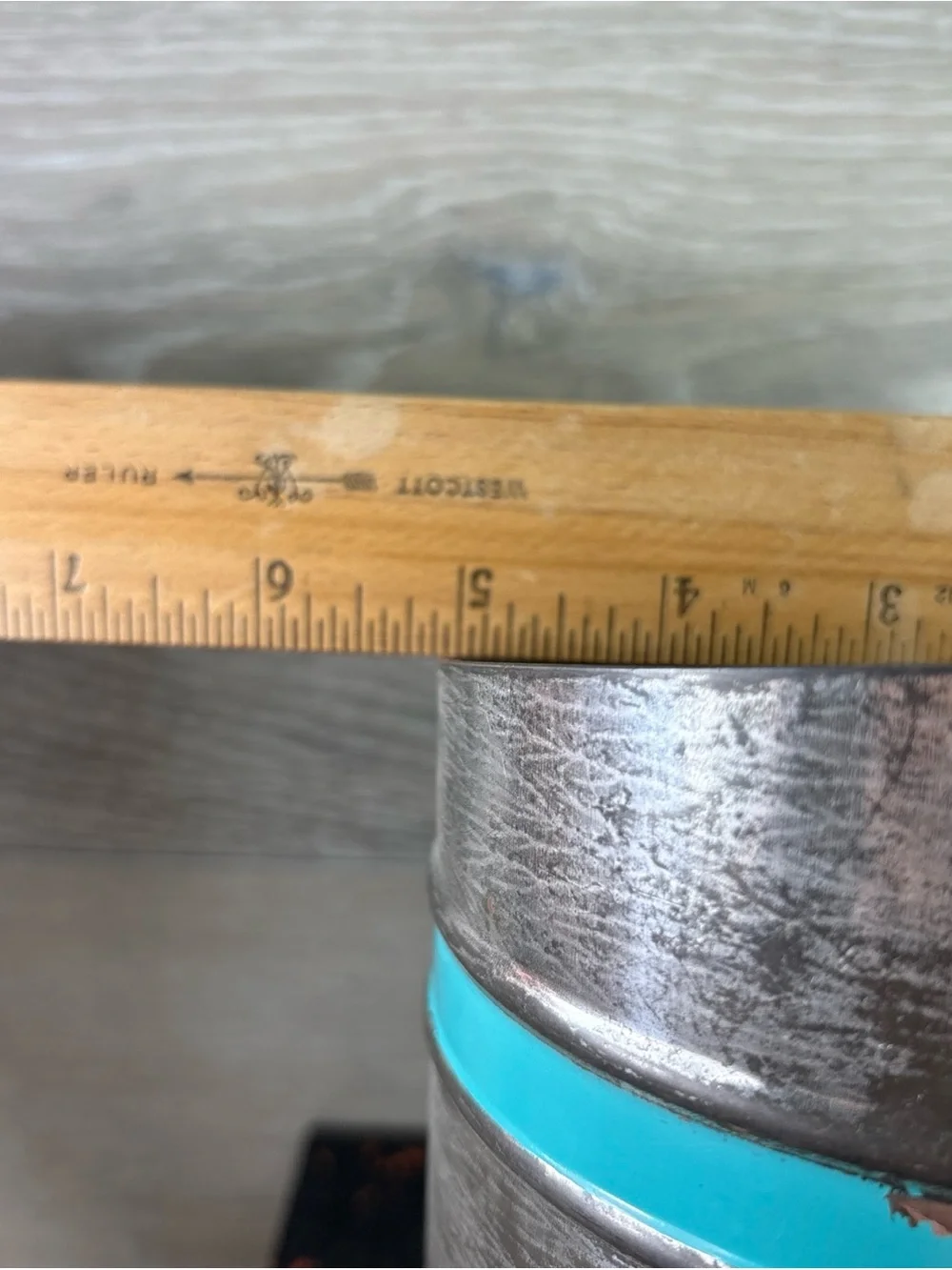 Foley + Corinna Silver Metal Sift-Chine with Teal Bands